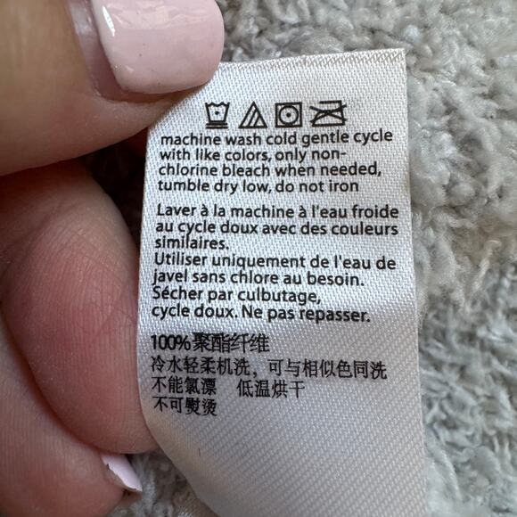 Barefoot Dreams CozyChic Adult Robe Heathered Ocean Blue Gray Size 1 Oprah Fav - Picture 8 of 8